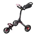 Bag Boy Nitron 3 Wheel Golf Push Cart, Easy 1 Step Open and Fold, Scorecard Console, Beverage Holder, Mobile Device Holder, Handle Mounted Parking Brake