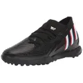 adidas Unisex Edge.3 Turf Soccer Shoe, Core Black/White/Vivid Red, 9 US