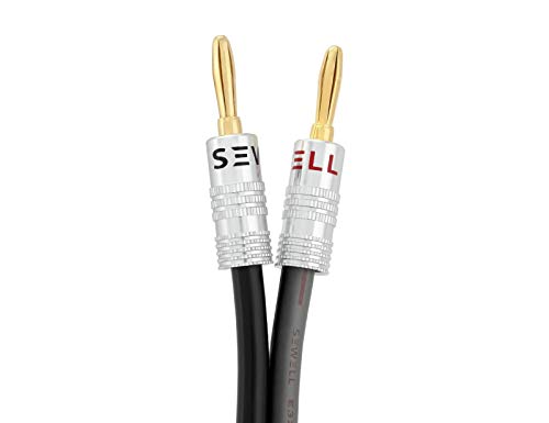 Sewell Silverback Speaker Wire by with Silverback Banana plugs, 15 ft.
