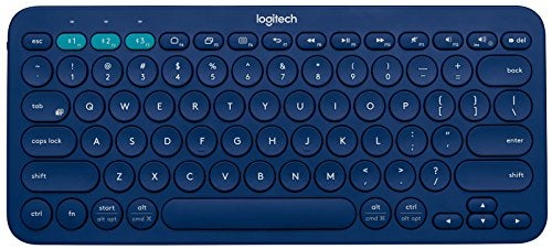 Logitech K380 Multi-Device Bluetooth Keyboard – Windows, Mac, Chrome OS, Android, iPad, iPhone, Apple TV Compatible – with FLOW Cross-Computer Control & Easy-Switch up to 3 Devices – Blue