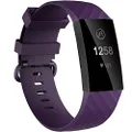 Velavior Waterproof Bands for Fitbit Charge 4/ Fitbit Charge 3/ Charge3 SE, Replacement Wristbands for Women Men Small Large (Purple, Small)