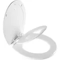 MAYFAIR 888SLOW 000 NextStep2 Toilet Seat with Built-In Potty Training Seat, Slow-Close, Removable that will Never Loosen, ROUND, White