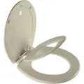 MAYFAIR 888SLOW 006 NextStep2 Toilet Seat with Built-In Potty Training Seat, Slow-Close, Removable that will Never Loosen, ROUND, Bone