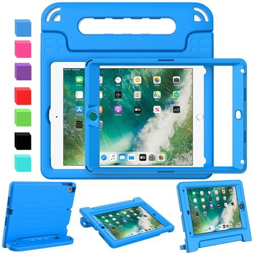 AVAWO Kids Case for iPad 9.7 2017/2018 & iPad Air 2 - Light Weight Shock Proof Convertible Handle Stand Friendly Kids Case for 9.7-inch iPad 5th & 6th Gen, iPad Air 1 & iPad Air 2 - Blue