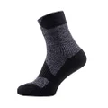 SEALSKINZ Waterproof Walking Thin ankle sock, Dark Grey/Black, Small