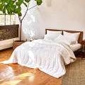 Buffy Breeze Comforter - Soft 100% Eucalyptus Lyocell, Cool-to-The-Touch, White Lightweight Summer Duvet Insert with Corner Tabs (King/Cal King)