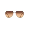 Maui Jim Cliff House Reader Aviator Reading Sunglasses, Gold/HCL Bronze Polarized, Medium + 2.5