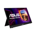 ASUS ZenScreen 15.6” 1080P Portable Monitor (MB16ACV) - Full HD, IPS, Eye Care, Free, Blue Light Filter, Kickstand, USB-C Power Delivery, for Laptop, PC, Phone, Console, BLACK