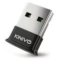 Kinivo USB Bluetooth Adapter for PC BTD400 (Bluetooth 4.0 Dongle Receiver, Low Energy) - Compatible with Windows 11/10/8.1/8/7, Raspberry Pi, Linux, MacOS, Laptop & Headphones