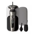Philips SP9873/15 Shaver Series 9000 Prestige Wet & Dry Electric Shaver with NanoTech Dual Precision Blades, Gold