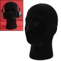 LIAMTU Male Wigs Display Mannequin Head Stand Model HTC Vive VR Headsets Mount Styrofoam Foam Black