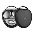 WIWU Smart Case for Apple AirPods Max Headphones, Ultra-Slim Travel Carrying Case with Sleep Mode, Airpod Max Accessories, Hard Shell Storage Bag (Black)