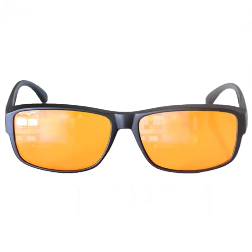 Fitover 95% Anti-Blue Blocking Computer Glasses | Better Night Sleep & Reduce Eyestrain Migraine Headaches Insomnia, Black, Flex Frame Large