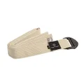 Hugger Mugger 10 ft. Cinch Cotton Yoga Strap - Natural - Super Strong Cotton, Quiet Cinch-Style Buckle, Long Length Great for Taller People