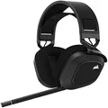CORSAIR HS80 RGB Over Ear WIRELESS Multiplatform Gaming Headset – Dolby Atmos – Omni-Directional Microphone – iCUE Compatible – PC, Mac, PS5, PS4 – Carbon