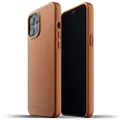Mujjo Full Leather Case for iPhone 12 Pro Max | Premium Genuine Leather , Natural Aging Effect | Super Slim Fit Design, Wireless Charging (Tan)