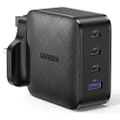 UGREEN 65W USB C Charger Plug 4-Port GaN Type C Fast Charging Wall Charger Supports PD 65W/45W Compatible with MacBook Pro/Air, Dell XPS, iPhone 15/14/13, Galaxy S23/S22, iPad Pro, Pixel 7, Steam Deck