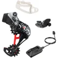 SRAM X01 Eagle AXS Upgrade Kit - Rear Derailleur for 52t Max, Battery, Eagle AXS Rocker Paddle Controller with Clamp, Charger/Cord, Red