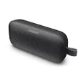 BOSE SoundLink Flex Bluetooth speaker, Waterproof, Stereo-Pairing, Ultra-Portable, Built-In Microphone with 12 hours battery life - Black
