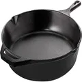 Utopia Kitchen 12 Inch Pre-Seasoned Cast iron Skillet - Frying Pan - Safe Grill Cookware for indoor & Outdoor Use - Chef's Pan - Cast Iron Pan (Black)