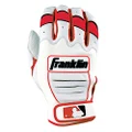 Franklin Sports MLB CFX Pro Baseball Batting Gloves - Red/Pearl - Adult Medium