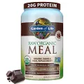 Garden of Life Meal Replacement - Organic Raw Plant Based Protein Powder, Chocolate, Vegan, Gluten-Free, 35.9oz (2lb 4oz/1,017g) Powder