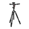 Manfrotto Befree 3-Way Live Advanced Camera Tripod kit, Aluminium Travel Tripod, Lever Lock, with 3-Way Fluid Head, for Photo and Video, Vlogging Equipment, with Carry Bag