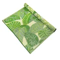 Talking Tables Green Tropical Palm Leaf Waterproof Outdoor Rug | Plastic, Lightweight & Non Slip Mat with Double-Sided Jungle Leaves Pattern | for Garden, Patio, Decking, Bathroom, Utility, Picnic