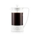 BODUM 10938-913 Brazil French Press Coffee Maker, 8 Cup, 1.0L, Off White