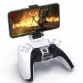 YUANHOT Controller Phone Mount for PS5, Phone Clip Clamp Bracket Holder with Adjustable Stand