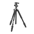 JOBY RangePod, Aluminium Traveller Camera/SmartphoneTripod with Ball Head, Universal Smartphone Clamp and Carrying Bag, for CSC,DSLR, Mirrorless, Mobile Phones, Black for Photo,Video, Vlogging