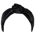 SLIP Silk Knot Headband in Black (One Size) - 22 Momme Pure Mulberry Silk Elastic Headband for Women - Delicate, Lightweight + Versatile Sleeping and Fashionable Hairband