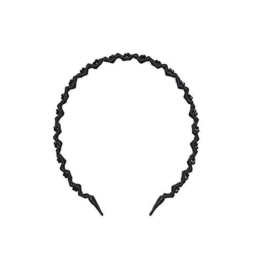 invisibobble HairHalo The Adjustable Headband - True Dark Sparkle - Hairbands Made for Everyone -Worn All Day with No Pain or Uncomfortable Pressure