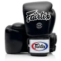 Fairtex Muay Thai Boxing Gloves Bgv1 Size : 10 12 14 16 Oz. Training Sparring All Purpose Gloves For Kick Boxing Mma K1 (Solid Black, 16 Oz)