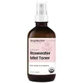 Simplified Skin Rose Water for Face & Hair, USDA Certified Organic Facial Toner. Alcohol-Free Makeup Setting Hydrating Spray Mist. 100% Natural Anti-Aging Petal Rosewater by (4 oz)