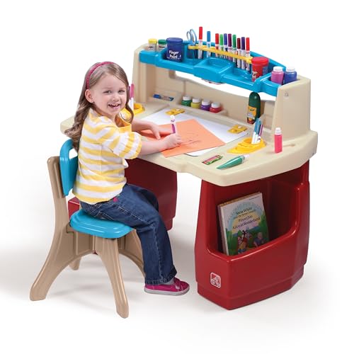 Step2 Deluxe Art Master Kids Desk | Assembles In Min, Multi/None, Model Number: 702500