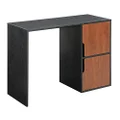 Convenience Concepts Designs2Go Student Desk with Storage Cabinets, Black / Cherry