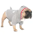 iChoue Shark Christmas Halloween Dog Costumes, Cute Animal Hoodies, Warm Pet Clothes for Medium Dogs French English Bulldog Pug Pitbull Boston Terrier - Grey/Large