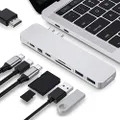 HyperDrive Mac USB C Hub Adapter, Sanho USB Type C Multi-Port Hub MacBook Pro 2020 2019 2018-2016, MacBook Air 8-in-2 Dongle w USB-C 100W PD, 4K HDMI, MiniDP, microSD/SD Card Reader, 2xUSB A- Silver