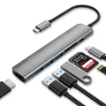 WALNEW USB C Hub, USBC Dongle Multiport Adapter with 4K HDMI,100W PD,SD/TF Reader,USB 3.0 Ports, 7 in 1 Type-C Docking Station for Mac/Macbook,iPad Pro/Air,Samsung Galaxy Tab,Surface Laptop,Chromebook