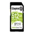 Kingston SDXC Card 512GB Up to 100MB/s Class 10 UHS-I U3 V30 Canvas Select Plus SDS2/512GB