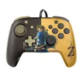 PDP Gaming Zelda Breath of the Wild Face-off Wired Deluxe Controller with Audio for Nintendo Switch, Gold/Black