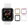 Tranesca 4 Pack 42mm Apple Watch Case with Built-in HD Clear Ultra-Thin TPU Screen Protector Cover Compatible with Apple Watch Series 2 and Apple Watch Series 3 42mm - (Clear+Black+Gold+Rose Gold)
