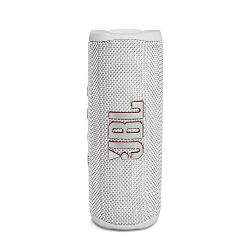 JBL Flip 6 Portable Bluetooth Speaker with 2-Way Speaker System and Powerful JBL Original Pro Sound, up to 12 Hours of Playtime - White