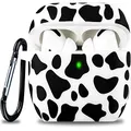 LitoDream Airpod Pro Case Soft Silicone - Case Cover Flexible Skin for Apple AirPods Pro Charging Case Cute Women Girls Protective Skin with Keychain (Cow)