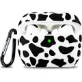 LitoDream Airpod Pro Case Soft Silicone - Case Cover Flexible Skin for Apple AirPods Pro Charging Case Cute Women Girls Protective Skin with Keychain (Cow)