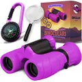 Promora Binoculars for Kids, Set with Magnifying Glass & Compass - Easter Toys, Kids Binoculars for Boys and Girls - Perfect Easter Basket Stuffers for Toddler ! Easter Gifts for 3-12 Years Kids
