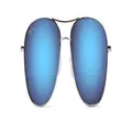 Maui Jim Cliff House Aviator Sunglasses, Silver/Blue Hawaii Polarized, Medium