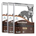 Bellofy 100 Sheet Sketch Book 9x12-Inch | 64 IB 95 GSM | Top Spiral-Bound Sketchpad for Artist | Sketching and Drawing Paper | Micro-Perforated & Acid Free