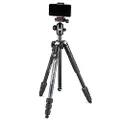 Manfrotto Element MII Camera and Phone Tripod, Travel Tripod in Aluminium with Ball Head and Bluetooth, for Smartphones and Compact Cameras, CSC, DSLR, Photography Accessories, Content Creation, Vlog